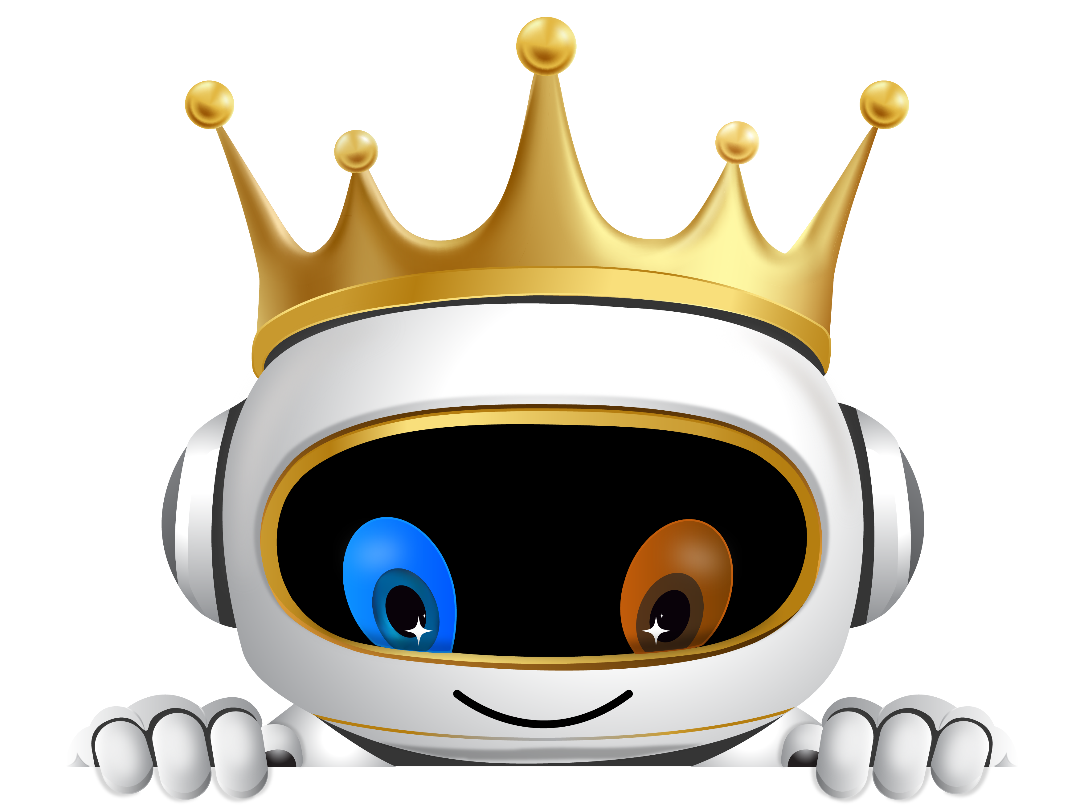 Buddy, the crowned robot companion