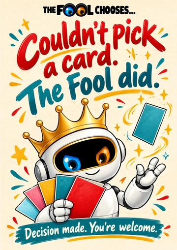 Couldn’t pick a card. The Fool did. — illustrative acrylic keepsake preview