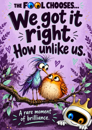 We got it right. How unlike us. — illustrative acrylic keepsake preview
