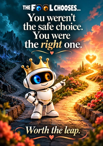You weren’t the safe choice. You were the right one. — illustrative acrylic keepsake preview