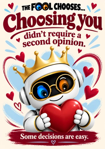 Choosing you didn’t require a second opinion. — illustrative acrylic keepsake preview