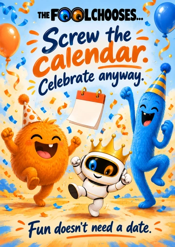 Screw the calendar. Celebrate anyway. — illustrative acrylic keepsake preview