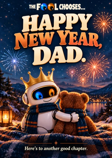 HAPPY NEW YEAR, DAD. — illustrative acrylic keepsake preview