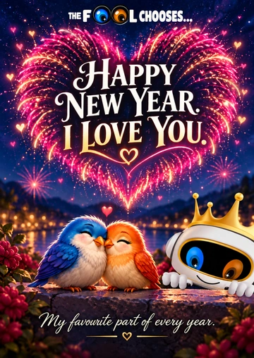 HAPPY NEW YEAR. I LOVE YOU. — illustrative acrylic keepsake preview